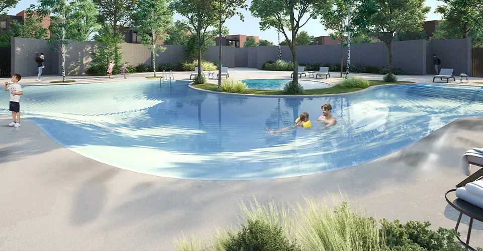 Masaar landscaped parks and family spaces